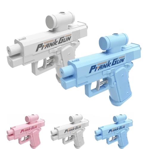 LexTex Wasserpistole für Streiche, Wasserpistole für Streiche mit Zwei-Wege-Funktion, kann von vorne und hinten sprühen Freunde, Klassenkameraden und Familie (Weiß+Blau) von Generisch