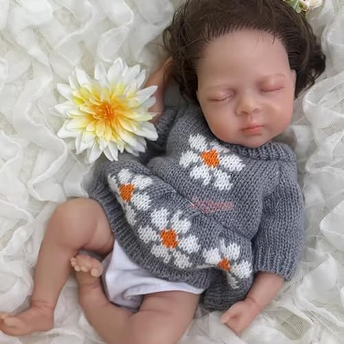 Lifelike 12inch / 30cm Mini Silikon Reborn Baby Puppe Mädchen, realistisches Schlafen Neugeborenes Baby für handgefertigtes Sammlergeschenk von Generisch