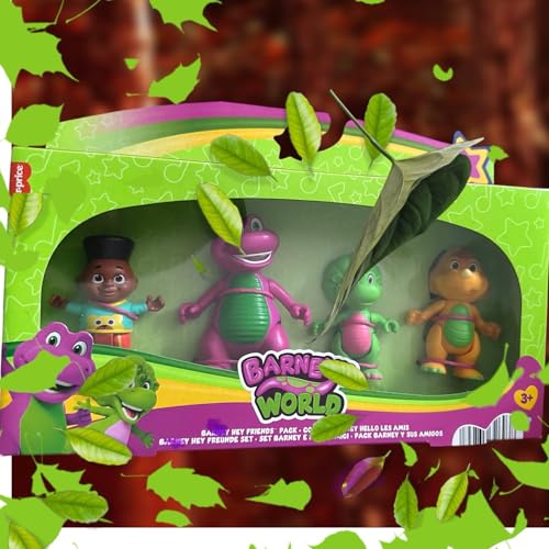 Lila Dinosaurier Barney's World Hey Friends 4 Figuren-Set – Baby Bop, Billy und David Figuren von Generisch