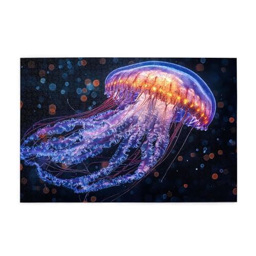 Lila Quallen, Meer, 1000-teiliges Puzzle für Erwachsene, Holzpuzzles für Erwachsene, Geschenke, Heimdekoration Lila Quallen, Meer, 1000-teiliges Puzzle für Erwachsene, Holzpuzzles für Erwachsene, Geschenke, Heimdekoration von Generisch