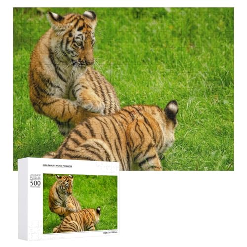 Lindenholz 500 Teile Tiger Puzzle für Erwachsene und Kinder Natur Kunst Geschenk von Generisch