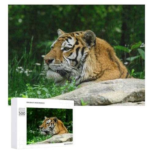 Lindenholz 500 Teile Tiger Puzzle für Stressabbau und Home Display von Generisch