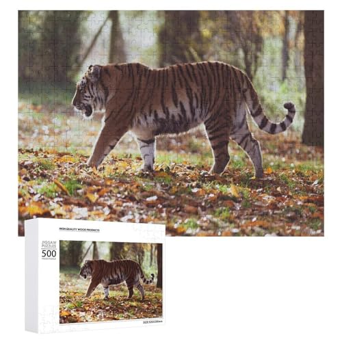 Lindenholz 500 Teile Tiger Puzzle zur Entspannung Geschenk für jedes Alter von Generisch