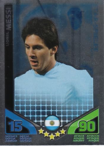 Lionel Messi Stürmer Argentinien zur Fußball-Weltmeisterschaft 2010, Match Attax Star Spieler World Cup Südafrika, Foil Fußball Sammelkarte Lionel Messi Stürmer Argentinien zur Fußball-Weltmeisterschaft 2010, Match Attax Star Spieler World Cup Südafrika, Foil Fußball Sammelkarte von Generisch