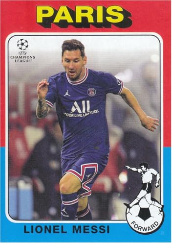 Lionel Messi Stürmer PSG, Größe: 1,69m Gewicht: 72kg, Topps Flagship 2021/22 Fußball Sammelkarte 75-14 Retro Lionel Messi Stürmer PSG, Größe: 1,69m Gewicht: 72kg, Topps Flagship 2021/22 Fußball Sammelkarte 75-14 Retro von Generisch