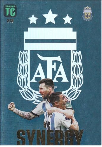 Lionel Messi und Angel Di Maria Argentinien, 131 gemeinsame Spiele, erstes gemeinsames Spiel am 07.08. 2008, Panini AFA TC Synergy Fußball Sammelkarte 218 von Generisch