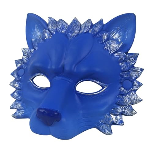 Löwe Cosplay Gesichtsbedeckungen,Halloween Löwe Gesicht Kopfbedeckung - Gesichtsbedeckung Löwenmaske - Party-Gesichtsmaske, Halloween-Kopfbedeckung, PU-Kopfbedeckung, Foto-Requisiten, Halloween-Kostüm von Generisch