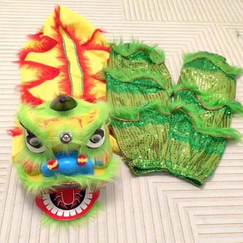 Löwen-Tanz-Kostüm-Set mit Kopf und Hose, chinesische Volkskunst-Performance-Outfit für Halloween, Karneval, Cosplay, Festival Löwen-Tanz-Kostüm-Set mit Kopf und Hose, chinesische Volkskunst-Performance-Outfit für Halloween, Karneval, Cosplay, Festival von Generisch