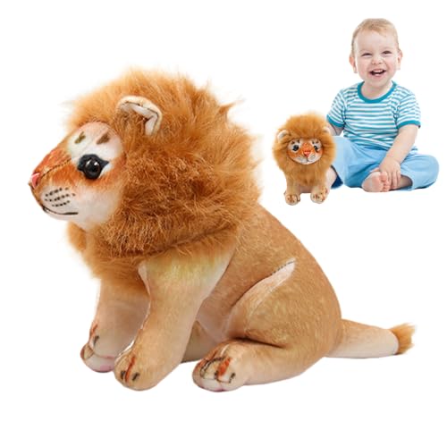 Löwenpuppe Plüsch, Löwe Plüsch | Realistischer Löwe kuschelierter Tierspielzeug,Cartoon komfortable Zimmerdekoration Puppe für Kinder Erwachsene, Auto, Wohnzimmer Löwenpuppe Plüsch, Löwe Plüsch | Realistischer Löwe kuschelierter Tierspielzeug,Cartoon komfortable Zimmerdekoration Puppe für Kinder Erwachsene, Auto, Wohnzimmer von Generisch