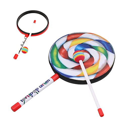 Lollipop-Schlagzeug-Set | Handtrommelstock Spielzeugset Schlaginstrument,Pädagogische Kindertrommel, interaktives Vorschulspielzeug für Vorschulgeschenke, Jungen, Kinder ab 3 Jahren von Generisch
