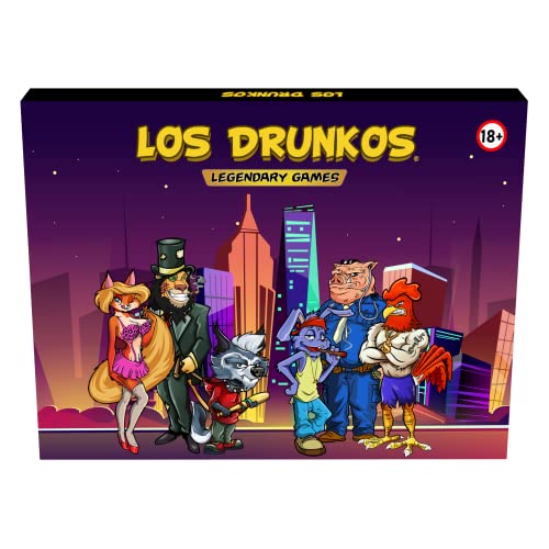 Los Drunkos, Kompetitives Party-Brettspiel für Erwachsene, Trinkspiel, 2-7 Spieler von Generisch