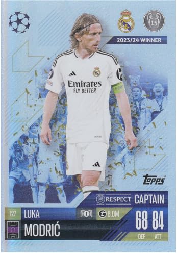 Luka Modric Madrid CL Sieger Saison 2023/24 Topps Glitzer Fußball Sammelkarte 127 von Generisch