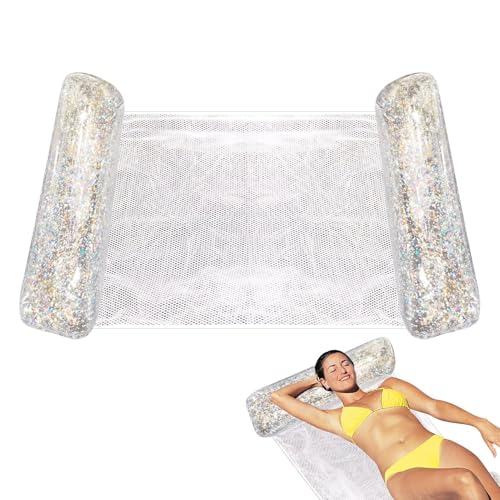 Luftmatratze Pool - Wasserhängematte | Aufblasbare Pool Float Hängematte | Becken Spielzeug Luftmatratze Wasser | Aufblasbare Becken Float Liege Tragbar | Hängematte Badesee Mit Netz Glitzer Luftmatratze Pool - Wasserhängematte | Aufblasbare Pool Float Hängematte | Becken Spielzeug Luftmatratze Wasser | Aufblasbare Becken Float Liege Tragbar | Hängematte Badesee Mit Netz Glitzer von Generisch