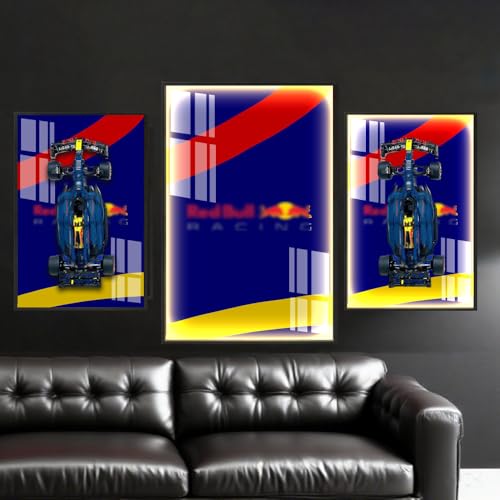 Luminous Version Display Wall Board for Lego 42206 Technic Oracle Red Bull Racing Car, 42206 Frame Presentation Wall for 42206 Car Wall Mount, Picture Frame 50X80 cm (Frame Only) (LED Version J) von Generisch