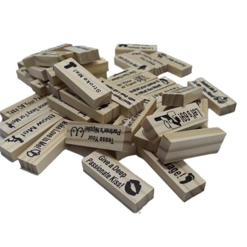 Lust Tower Paare Spiele, Freches Spiel Für Erwachsene, 48 Stück Holz Tumbling Geschenke Tower Stapeln Für Valentine Blocks Spiel von Generisch