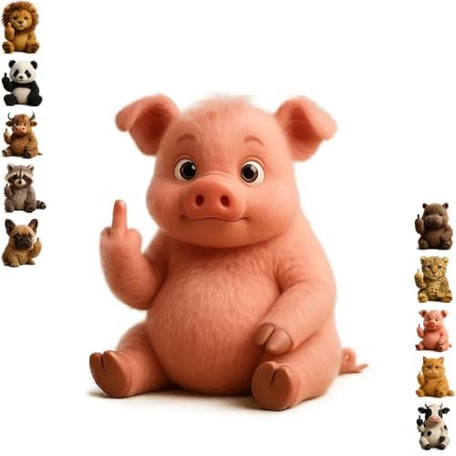 Generisch Lustige Plüschtiere Mit Ausgestrecktem Mittelfinger, Plüschtiere Mit Frechem Finger, Humorvolle Tier-Schreibtischdekorationen, Einzigartige Scherzgeschenke Für Die Homeoffice-Dekoration (C) von Generisch