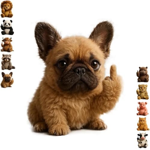 Generisch Lustige Plüschtiere Mit Ausgestrecktem Mittelfinger, Plüschtiere Mit Frechem Finger, Humorvolle Tier-Schreibtischdekorationen, Einzigartige Scherzgeschenke Für Die Homeoffice-Dekoration (D) von Generisch