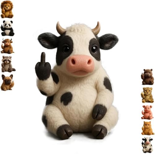 Generisch Lustige Plüschtiere Mit Ausgestrecktem Mittelfinger, Plüschtiere Mit Frechem Finger, Humorvolle Tier-Schreibtischdekorationen, Einzigartige Scherzgeschenke Für Die Homeoffice-Dekoration (E) von Generisch