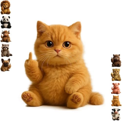 Generisch Lustige Plüschtiere Mit Ausgestrecktem Mittelfinger, Plüschtiere Mit Frechem Finger, Humorvolle Tier-Schreibtischdekorationen, Einzigartige Scherzgeschenke Für Die Homeoffice-Dekoration (H) von Generisch