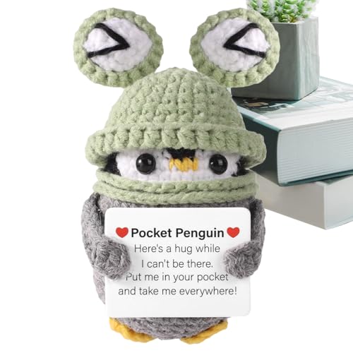 Lustige Strickende Positive Puppe, Gestrickte Weihnachtspinguin-Puppe | Gehäkeltes Weihnachtstaschen-Umarmungsspielzeug | Lustige Positive Puppen-Pinguin-Taschenumarmung Kinder, Männer, Frauen, FA Lustige Strickende Positive Puppe, Gestrickte Weihnachtspinguin-Puppe | Gehäkeltes Weihnachtstaschen-Umarmungsspielzeug | Lustige Positive Puppen-Pinguin-Taschenumarmung Kinder, Männer, Frauen, FA von Generisch