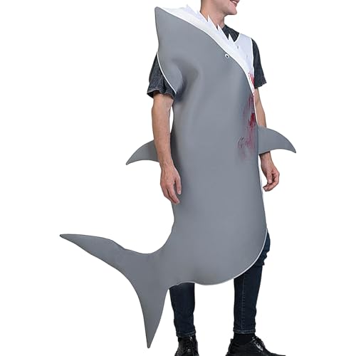 Lustiges Hai-Kostüm, lustiges Halloween-Hai-Kostüm für Erwachsene, Spielzeit, Fantasie-Zubehör, verrückt, realistisch, für Festivals, Schulferien Lustiges Hai-Kostüm, lustiges Halloween-Hai-Kostüm für Erwachsene, Spielzeit, Fantasie-Zubehör, verrückt, realistisch, für Festivals, Schulferien von Generisch