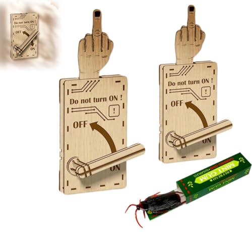 Lustiges Mittelfinger-Schalter-Spielzeug, Handgefertigtes Holz Reversible Mittelfinger Schalter, Interaktiver Stimmungsausdruck Mittelfinger Geschenk für Männer Frauen Lustiges Mittelfinger-Schalter-Spielzeug, Handgefertigtes Holz Reversible Mittelfinger Schalter, Interaktiver Stimmungsausdruck Mittelfinger Geschenk für Männer Frauen von Generisch