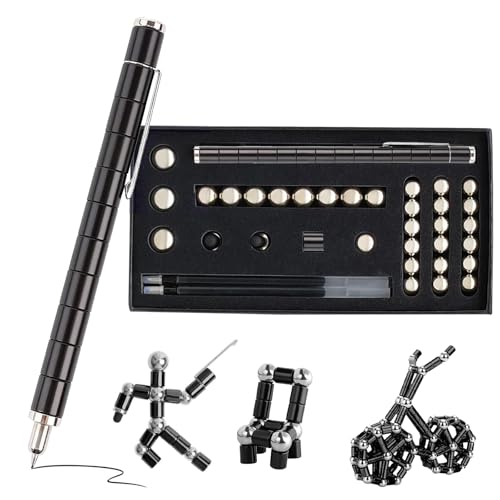 MORAINJAY Kugelschreiber Fidget Pen,Magnet Stift Gravity Pen,Schwarz Lustige Multifunktions Stift,Magnetstift mit Stylus Stift und Stressabbau Geschenk Toys für Junge Männer Frauen Teenager MORAINJAY Kugelschreiber Fidget Pen,Magnet Stift Gravity Pen,Schwarz Lustige Multifunktions Stift,Magnetstift mit Stylus Stift und Stressabbau Geschenk Toys für Junge Männer Frauen Teenager von Generisch