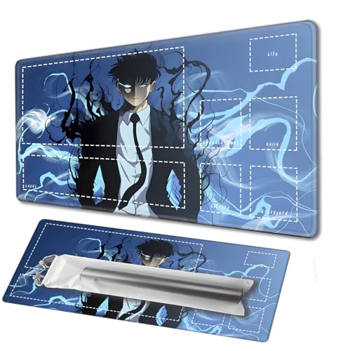 MTG card game pad anti slip back print, suitable for card game enthusiasts TCG multifunctional game pad 35.4×15.5in (anime pattern) (D) von Generisch