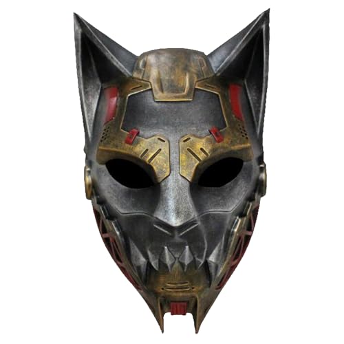Machinery White Wolf Cosplay Maske Harz Halloween Tanzparty Kostüm Maske Requisiten (Kupfer) von Generisch