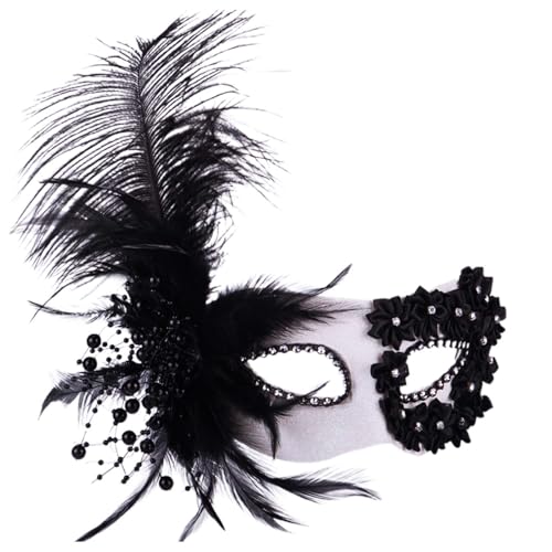 Madi Gras Kostüm Maskerade Kostüme Karneval Ball Party Outfit Zubehör Maske Stirnbänder 2025 Federn Venezianische Karneval Dekorationen für Party Maske Kostüm Masken Kopfbedeckung von Generisch