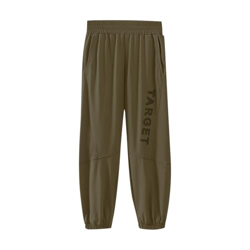 Mädchen-Hose, Alltagshose, Baumwoll-Leinen, atmungsaktiv, einfarbig, lockere Passform, legere Jogginghose, volle Länge, Kordelzug, elastischer Bund Mädchen-Hose, Alltagshose, Baumwoll-Leinen, atmungsaktiv, einfarbig, lockere Passform, legere Jogginghose, volle Länge, Kordelzug, elastischer Bund von Generisch