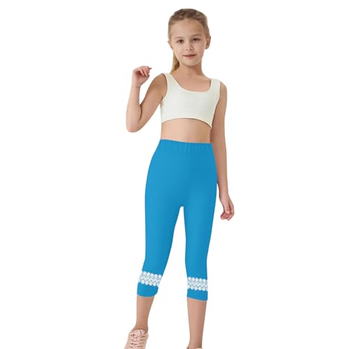 Mädchen-Hose, dehnbar, hohe Taille, Spitze, bauchfrei, Lounge-Hose, Fußball-Leggings, Sommer, hohl, einfarbig, Caprihose, Yogahose, athletischer Tanz, Yoga, Gymnastik, Sportbekleidung Mädchen-Hose, dehnbar, hohe Taille, Spitze, bauchfrei, Lounge-Hose, Fußball-Leggings, Sommer, hohl, einfarbig, Caprihose, Yogahose, athletischer Tanz, Yoga, Gymnastik, Sportbekleidung von Generisch