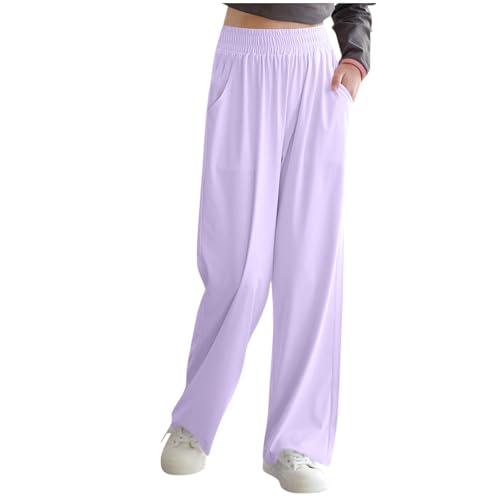 Mädchen-Hose, für Reisen und Zuhause, Lounging, weiches Jersey, Lounge, Fußball, Training, Trainingsanzug, einfarbig, fließend, Bio-Baumwolle, Outdoor-Hose, weites Bein, weite Beine, weite Beine Mädchen-Hose, für Reisen und Zuhause, Lounging, weiches Jersey, Lounge, Fußball, Training, Trainingsanzug, einfarbig, fließend, Bio-Baumwolle, Outdoor-Hose, weites Bein, weite Beine, weite Beine von Generisch