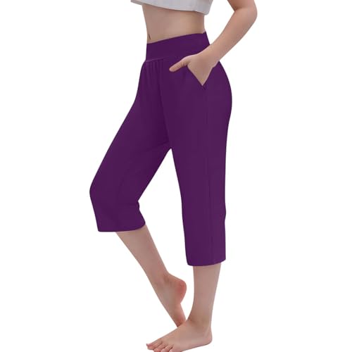 Mädchen-Hose für den Sommer, legere Outfits 2025, für die Schule, schnelltrocknend, Knöchelbündchen, volle Länge, elastische Taille, lockere Passform Mädchen-Hose für den Sommer, legere Outfits 2025, für die Schule, schnelltrocknend, Knöchelbündchen, volle Länge, elastische Taille, lockere Passform von Generisch