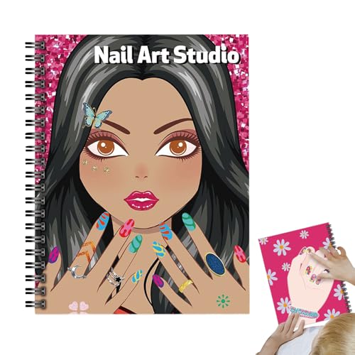 Mädchen Stickerbuch | Nageldesign Stickerbuch,MalSet mit Stickern Kinder Jugendliche Kindergarten Madchen Reisen und Zuhause von Generisch