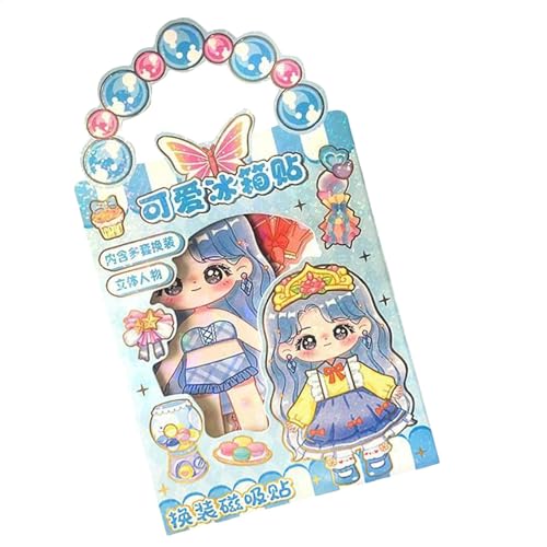 Mädchen-Stickerbuch-Set, Prinzessinnen-Anziehaufkleber,Prinzessin wiederverwendbare Aktivitätsbuch Mode-Anziehaufkleber | Wasserfester Stickerblock zum Thema „Mehrere Outfits“-Stickerbuch für Kleinkin von Generisch