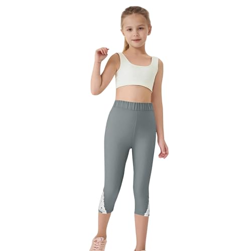 Mädchenhose, dehnbar, hohe Taille, Spitze, bauchfrei, Loungewear, Sommer, hohl, einfarbig, Capri-Fußball-Leggings, S-Hose, Yogahose, athletischer Tanz, Yoga, Gymnastik, Sportbekleidung Mädchenhose, dehnbar, hohe Taille, Spitze, bauchfrei, Loungewear, Sommer, hohl, einfarbig, Capri-Fußball-Leggings, S-Hose, Yogahose, athletischer Tanz, Yoga, Gymnastik, Sportbekleidung von Generisch