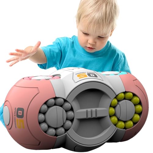 Magic Bean Puzzle-Spielzeug, rotierende Magic Bean, Fidget Hand Sensorisches Spielzeug, 360 Grad drehbares Lern- und Bildungsspielzeug, pädagogischer Würfelspinner für Kinder, , Mädchen ab 3 Jahren von Generisch