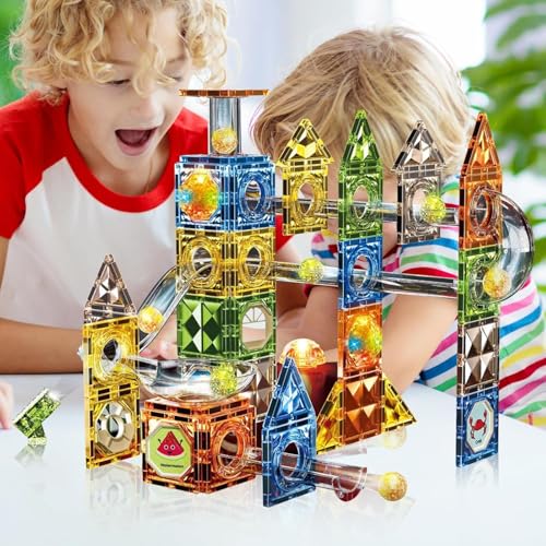 Magic Magnetic Blocks Magnetische Bausteine Set, 126 Teile, Kreatives Konstruktionsspielzeug, ab 3 Jahre von Generisch