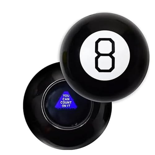 Magischer Ball, Prophezeiung, 8 Requisiten, 10 cm, Schwarz, 8 magische Requisiten, Geschenkspielzeug Magischer Ball, Prophezeiung, 8 Requisiten, 10 cm, Schwarz, 8 magische Requisiten, Geschenkspielzeug von Generisch