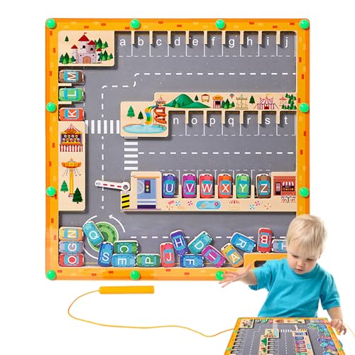 Magnet-Alphabet-Labyrinth, Alphabet-Labyrinth-Brett | Holz-Alphabet-Puzzle-Aktivitätsbrett | -Spielzeug Für Und Mädchen Im Alter Von 3 4 5 Jahren, Sensorisches Spielzeug Zur Feinmotor Magnet-Alphabet-Labyrinth, Alphabet-Labyrinth-Brett | Holz-Alphabet-Puzzle-Aktivitätsbrett | -Spielzeug Für Und Mädchen Im Alter Von 3 4 5 Jahren, Sensorisches Spielzeug Zur Feinmotor von Generisch