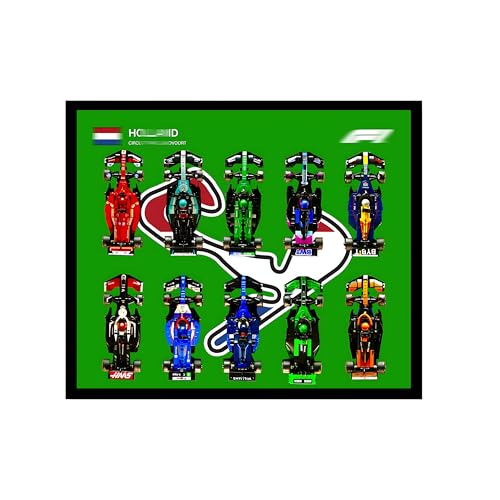 Magnet-Schautafel zur Wandmontage für L-e*g-o 77242-77251 - 10-in-1 Vitrine mit Rennstrecken-Hintergrund für Renn- & Sammlerfans (Niederlande) von Generisch