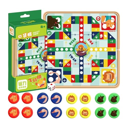 Magnetes Spielschach, tragbare Schach -Set -Tasche | Tragbares kleines Board Flying Chess Toy Set Faltbare Magnete - Klapptaschenbrettspiele für Kinder und Erwachsene von Generisch