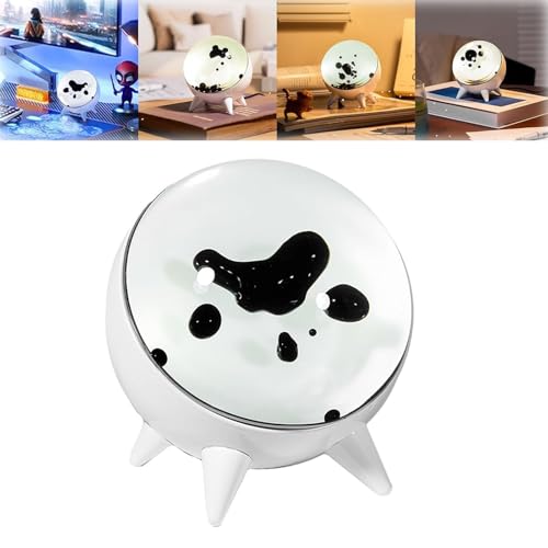 Generisch Magnetic Liquid Music Rhythm Light, Dancing Ferrofluid Speaker mit Musikrhythmus, Ferrofluid Sound Visualizer, Weiß von Generisch