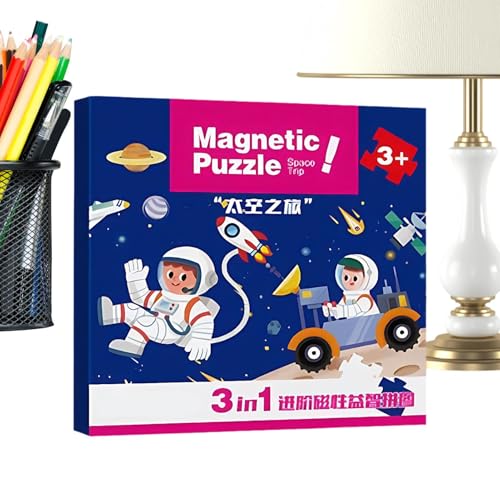 Magnetic Puzzle, Toddler Magnet Jigsaw Puzzles for Ages 2 and 6, Portable Travel Toy Parent Child Interaction with Educational Road Trip Activity for Boys & Girls, Easy Carry von Generisch