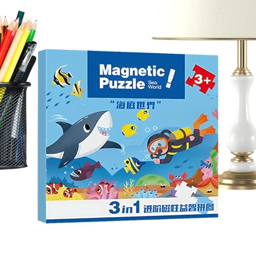 Magnetic Puzzle - 7.09 Inches Portable Jigsaw Toy for, Fun Parent-Child Interaction with Travel-Friendly Design, Educational Magnet Puzzle for Kids Ages 2-6 Boys and Girls von Generisch
