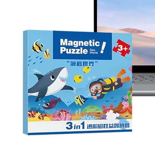 Magnetic Puzzle – Toddler Magnet Jigsaw Puzzle for Early Learning Fun, Travel Activity with Colorful Shapes, Educational Toy for 2–6-Year-Old Boys Girls Kids, Road Trips, Home, 7.09x7.09x0.79 Inches von Generisch