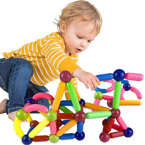 Magnetic Sticks,Magnetische Bausteine Spielzeug,Magnet Bausteine für Kinder,66 Stück Magnete Kinde,Magnetic Bauklötze Baukasten Kinderspielzeug,für Mädchen Jungen 3 4 Jahre Pädagogisches Lernspielzeug Magnetic Sticks,Magnetische Bausteine Spielzeug,Magnet Bausteine für Kinder,66 Stück Magnete Kinde,Magnetic Bauklötze Baukasten Kinderspielzeug,für Mädchen Jungen 3 4 Jahre Pädagogisches Lernspielzeug von Generisch