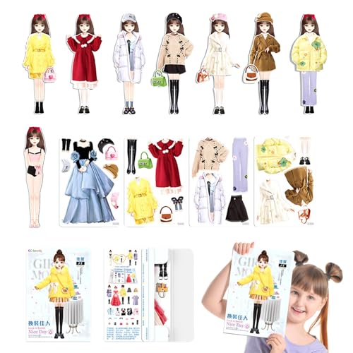 Magnetische Kleiderpuppen - Magnetische Prinzessin Dress Up Paper Doll | Stellen Sie sich vor, Spielzeug für Mädchen zu spielen, Schnitte vor, dass Spiele -Outfit, Magnetkleidung Rätsel kreatives Mode Magnetische Kleiderpuppen - Magnetische Prinzessin Dress Up Paper Doll | Stellen Sie sich vor, Spielzeug für Mädchen zu spielen, Schnitte vor, dass Spiele -Outfit, Magnetkleidung Rätsel kreatives Mode von Generisch