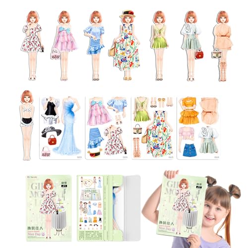 Magnetische Kleiderpuppen - Magnetische Prinzessin Dress Up Paper Doll | Stellen Sie sich vor, Spielzeug für Mädchen zu spielen, Schnitte vor, dass Spiele -Outfit, Magnetkleidung Rätsel kreatives Mode Magnetische Kleiderpuppen - Magnetische Prinzessin Dress Up Paper Doll | Stellen Sie sich vor, Spielzeug für Mädchen zu spielen, Schnitte vor, dass Spiele -Outfit, Magnetkleidung Rätsel kreatives Mode von Generisch